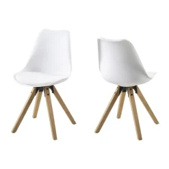 Dima spisebordsstol - Hvid/Oliebehandlet