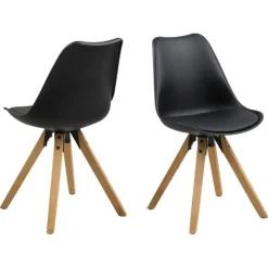 Dima spisebordsstol sort læderlook