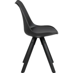 Dima spisebordsstol sort læderlook