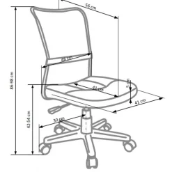 DINGO Kontorstol - Pink med dekorationer