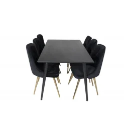 Dipp e Spisebordssæt - Sort og Messing