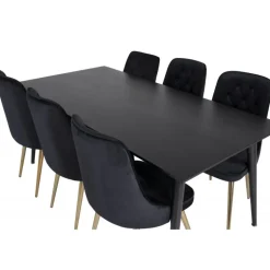 Dipp e Spisebordssæt - Sort og Messing