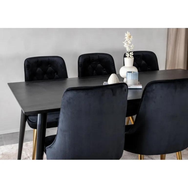 Dipp e Spisebordssæt - Sort og Messing