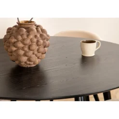 Dipp Rundt Spisebordssæt - Beige og Sort