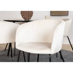 Dipp Rundt Spisebordssæt - Beige og Sort