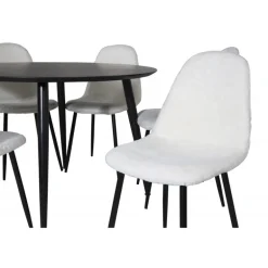 Dipp Rundt Spisebordssæt - Sort og Hvid