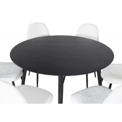 Dipp Rundt Spisebordssæt - Sort og Hvid