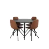 Dipp Rundt Spisebordssæt - Sort og Brun