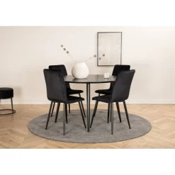 Dipp Rundt Spisebordssæt - Sort