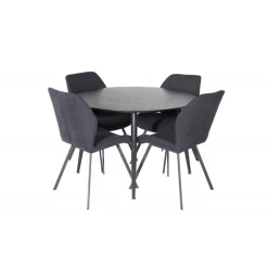 Dipp Rundt Spisebordssæt - Sort