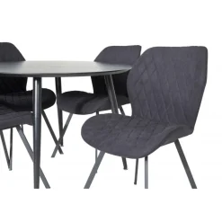 Dipp Rundt Spisebordssæt - Sort