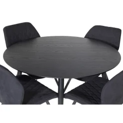 Dipp Rundt Spisebordssæt - Sort