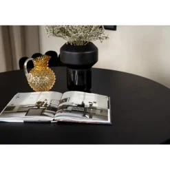 Dipp Rundt Spisebordssæt - Sort og Messing