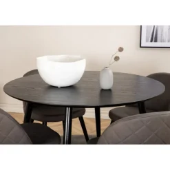 Dipp Rundt Spisebordssæt - Sort og Grå