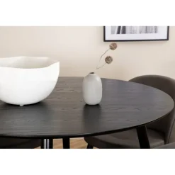 Dipp Rundt Spisebordssæt - Sort og Grå