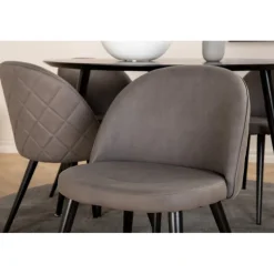 Dipp Rundt Spisebordssæt - Sort og Grå