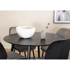 Dipp Rundt Spisebordssæt - Sort og Lysegrå