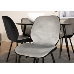 Dipp Rundt Spisebordssæt - Sort og Lysegrå