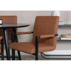 Dipp Rundt Spisebordssæt - Sort og Brun