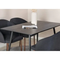 Dipp Rundt Spisebordssæt - Sort og Natur