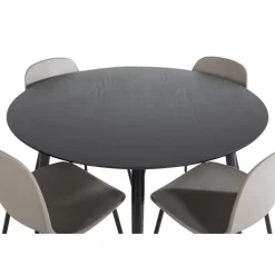 Dipp Rundt Spisebordssæt - Sort og Grøn