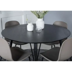 Dipp Rundt Spisebordssæt - Sort og Grøn