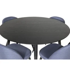 Dipp Rundt Spisebordssæt - Sort og Blå