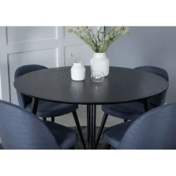 Dipp Rundt Spisebordssæt - Sort og Blå