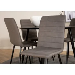 Dipp Rundt Spisebordssæt - Sort og Grå