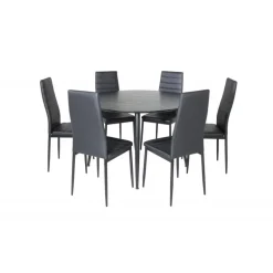 Dipp Rundt Spisebordssæt - Sort