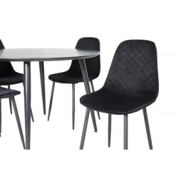 Dipp Rundt Spisebordssæt - Sort