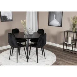 Dipp Rundt Spisebordssæt - Sort