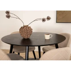 Dipp Rundt Spisebordssæt - Beige og Sort