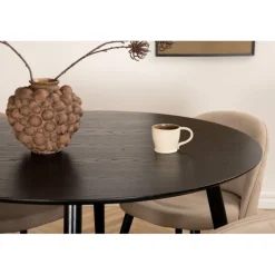 Dipp Rundt Spisebordssæt - Beige og Sort