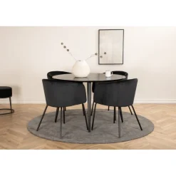 Dipp Rundt Spisebordssæt - Sort
