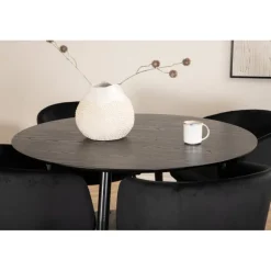 Dipp Rundt Spisebordssæt - Sort