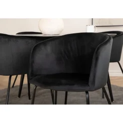 Dipp Rundt Spisebordssæt - Sort