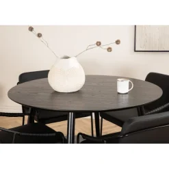 Dipp Rundt Spisestuesæt - Sort