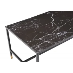 Dipp Sofabord 130 x 60 cm - Sort og Messing