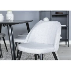 Dipp Spisebordssæt - Sort, Messing og Lysegrå