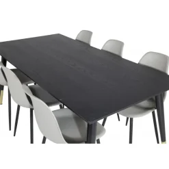 Dipp Spisebordssæt - Sort, Messing Grå