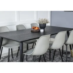 Dipp Spisebordssæt - Sort, Messing Grå