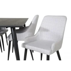 Dipp Spisebordssæt - Sort, Messing og Lysegrå