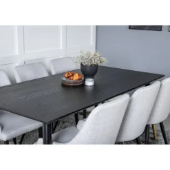 Dipp Spisebordssæt - Sort, Messing og Lysegrå