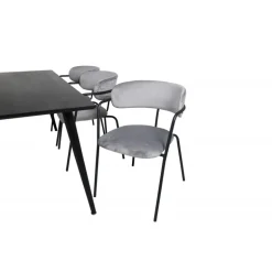 Dipp Spisebordssæt - Sort og Grå