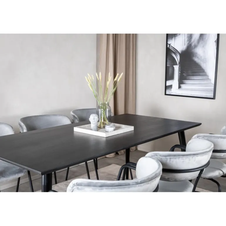 Dipp Spisebordssæt - Sort og Grå