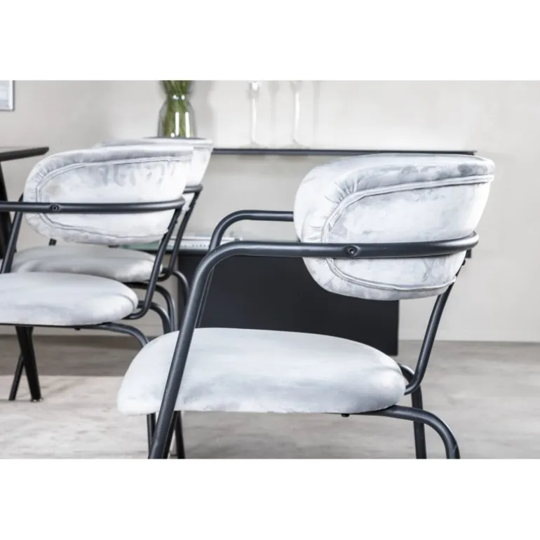 Dipp Spisebordssæt - Sort og Grå