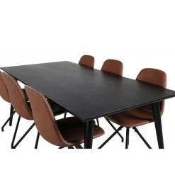 Dipp Spisebordssæt - Sort og Brun