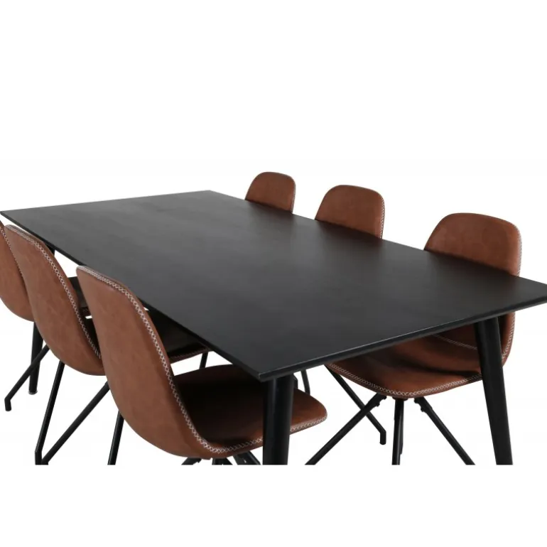 Dipp Spisebordssæt - Sort og Brun