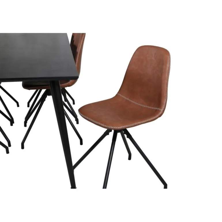 Dipp Spisebordssæt - Sort og Brun